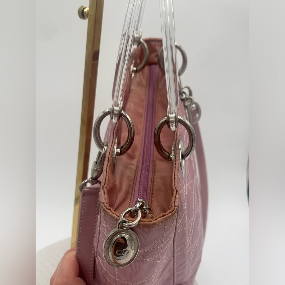 Lady Dior Pink Cannage bag w/ shoulder strap and COA - Picture 11 of 17